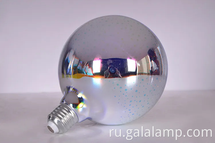 Красочные 3D стеклянные светодиодные лампочки для праздничного фейерверка